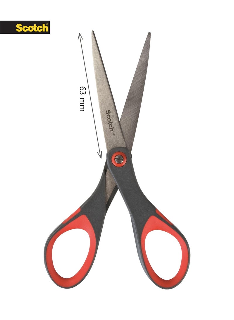 سكوتش مقص دقيق 7 إنش، شفرات ستانلس ستيل، قبضة مريحة – للاستخدام المنزلي والمكتبي - Image 2